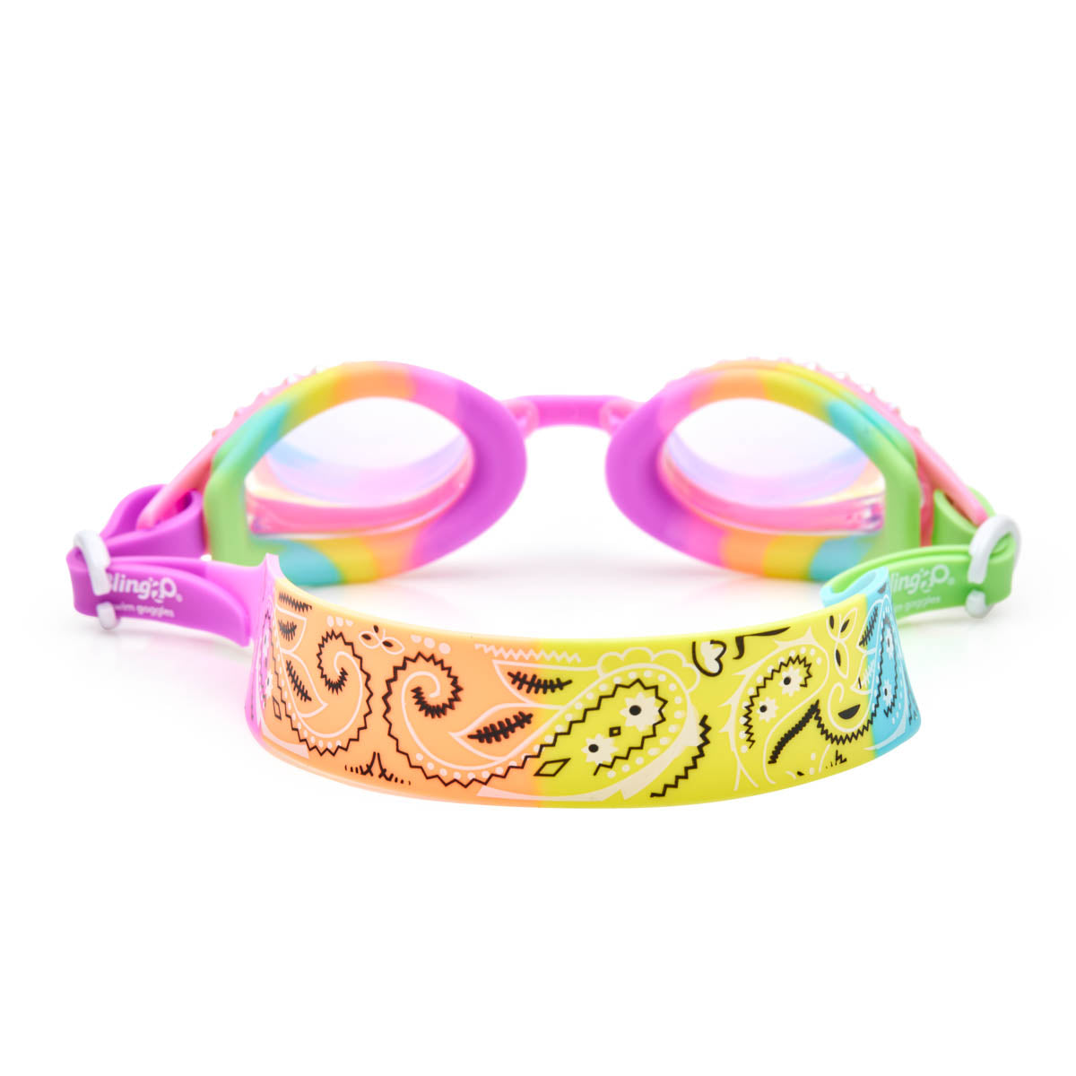 Bubble Bath Pink Bandana Kids' Swim Goggles - HoneyBug