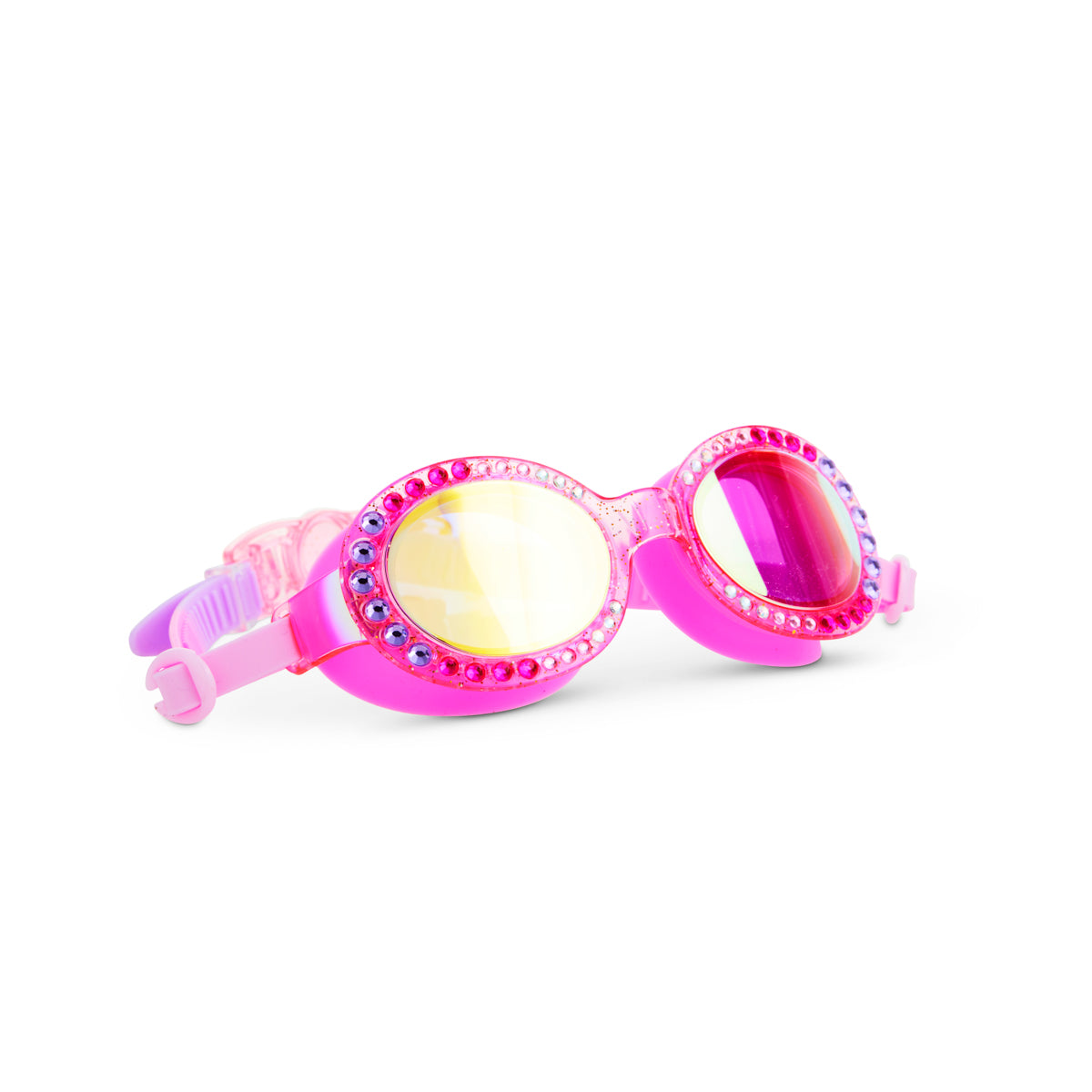 Pop of Purple Sparkling Summer Girl Kids' Swim Goggles - HoneyBug