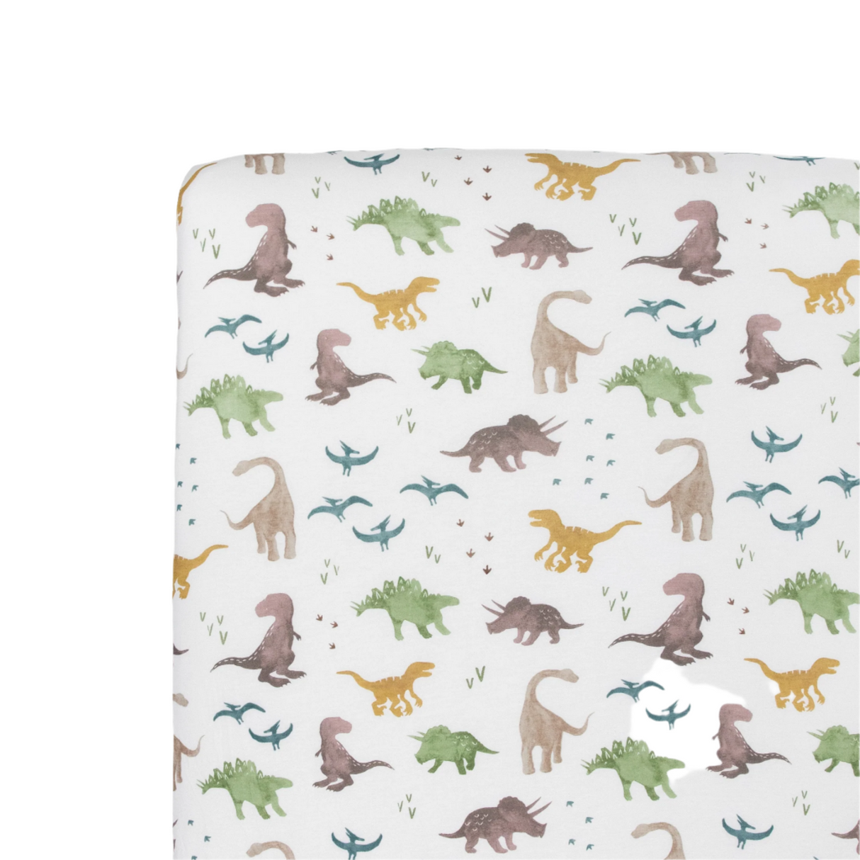 Stretch Knit Crib Sheet - Dino Pals - HoneyBug