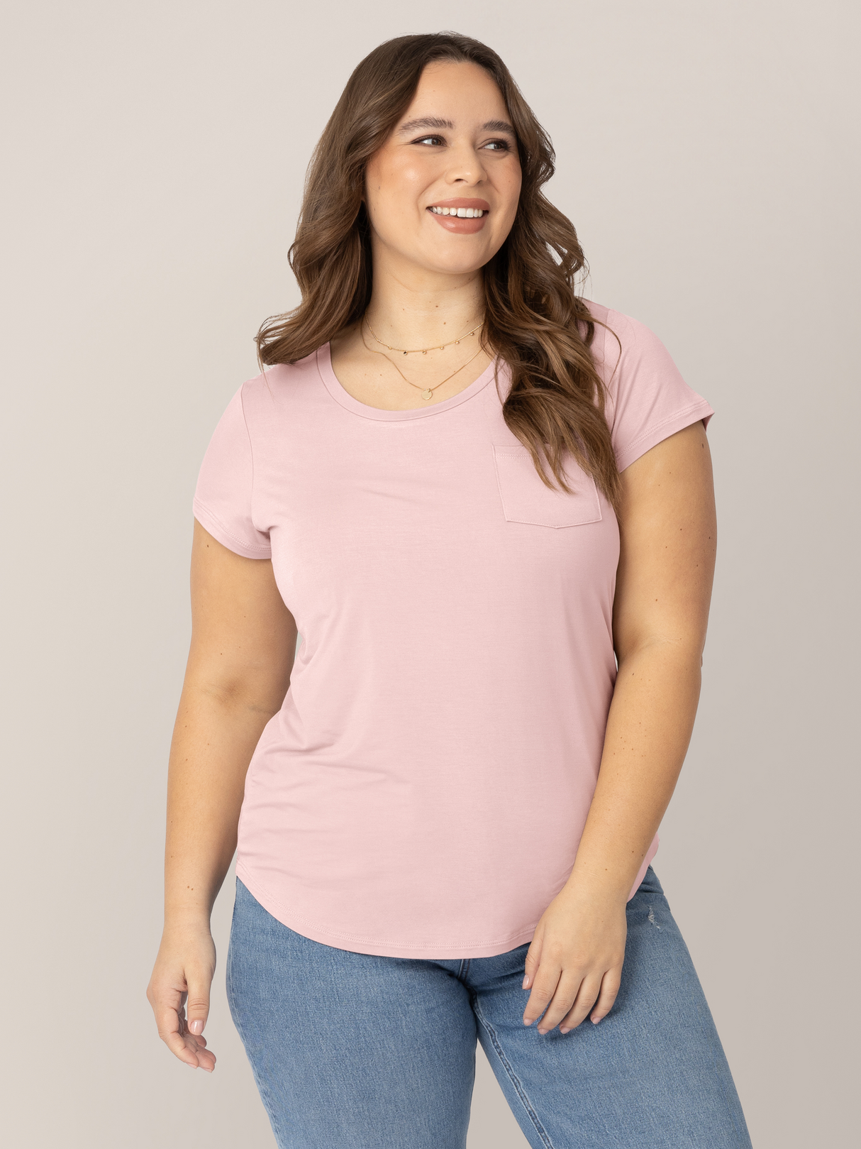 Everyday Maternity & Nursing T-shirt | Dusty Pink - HoneyBug