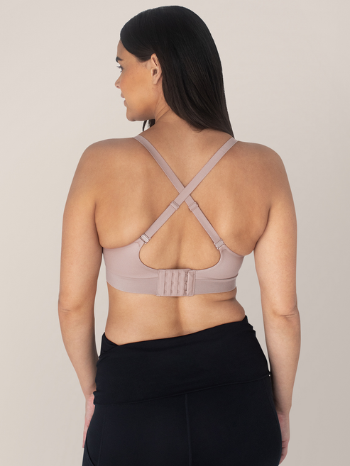 Minimalist Hands-Free Pumping & Nursing Plunge Bra | Lilac Stone - HoneyBug