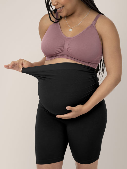 Bamboo Seamless No Rub Maternity Thigh Saver | Black - HoneyBug