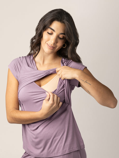 Davy Nursing & Maternity Pajama Set | Dusty Mauve - HoneyBug
