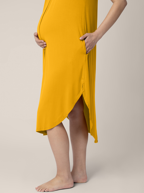 Ruffle Strap Labor & Delivery Gown | Honey - HoneyBug