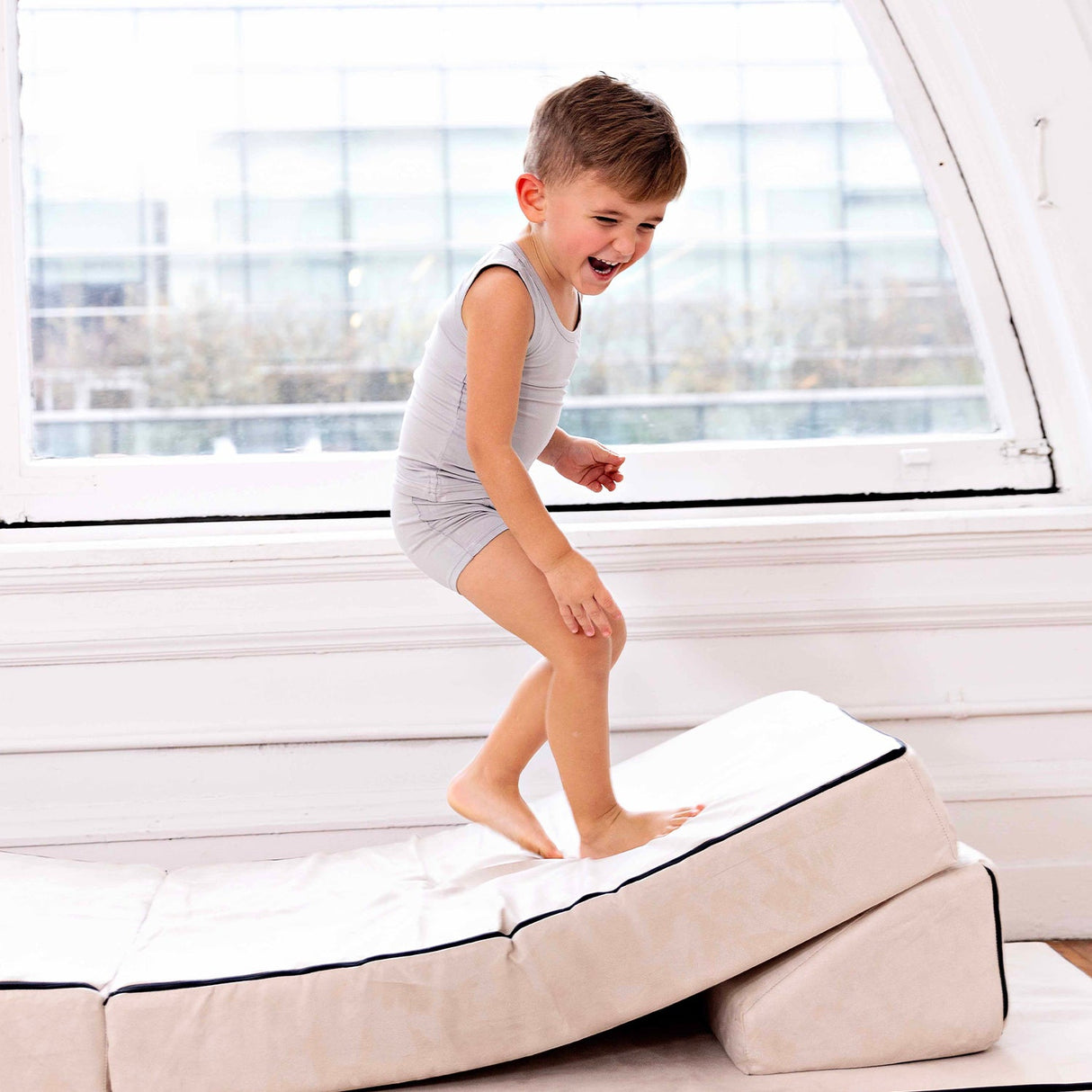 Logo Band Taupe + Blue (2 Sets) - HoneyBug