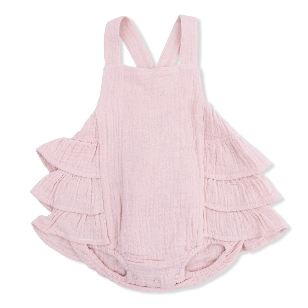 Solid Muslin Lotus - Ruffle Sunsuit
