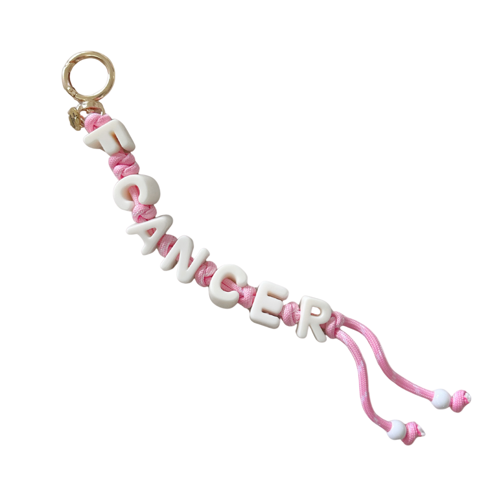 F CANCER ♡ bag charm for Breast Cancer Awareness