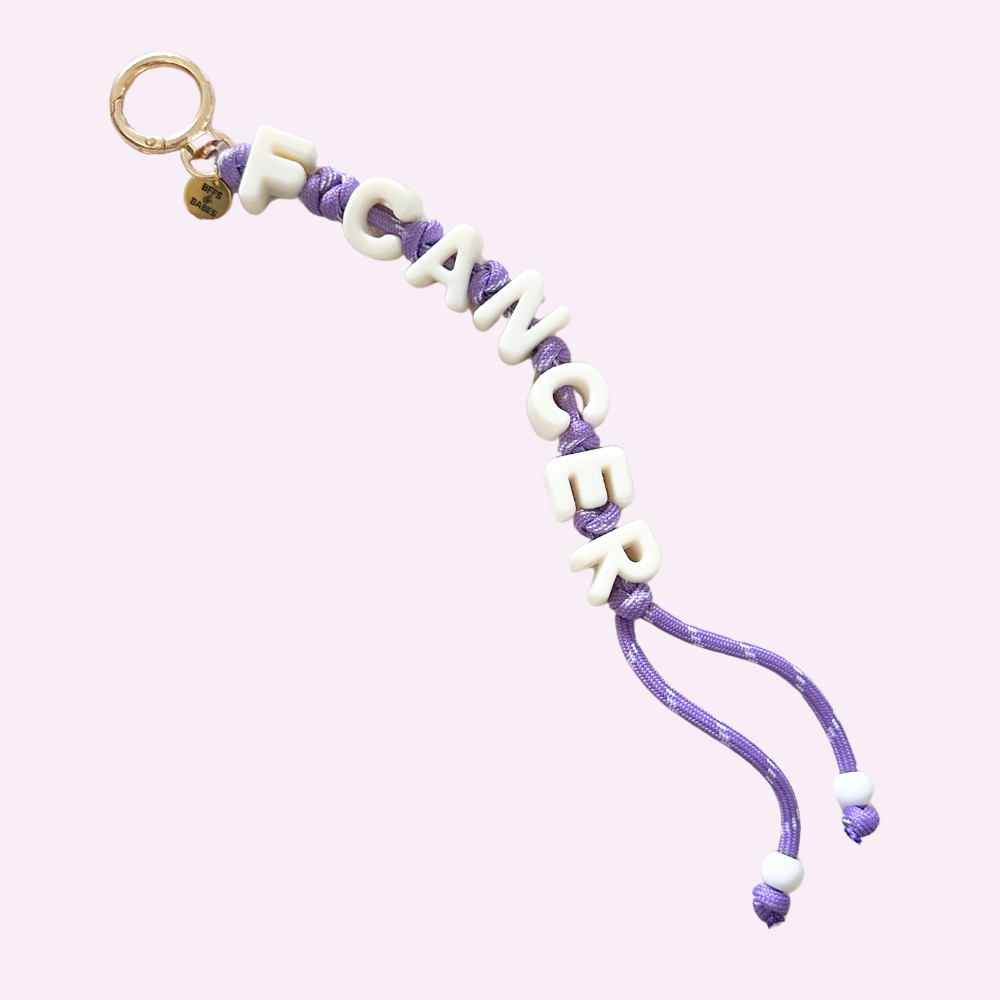 F CANCER ♡ bag charm for Breast Cancer Awareness