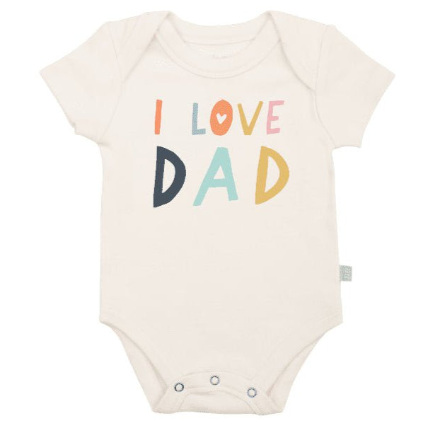 graphic bodysuit | love dad - HoneyBug