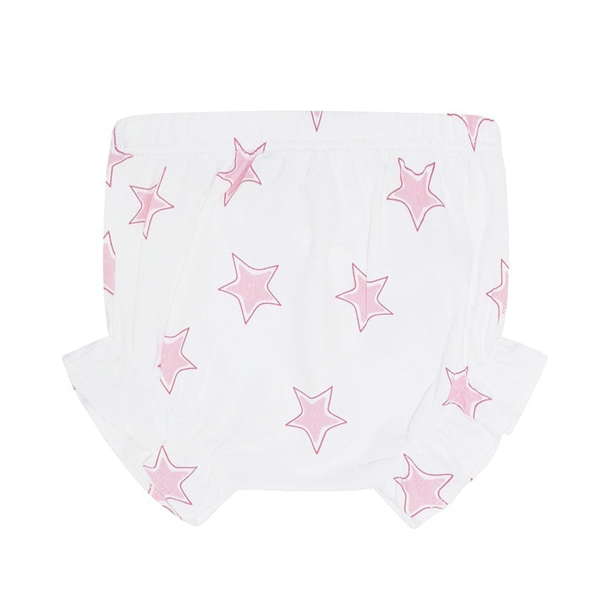 Pink Stars Print Diaper Cover Set