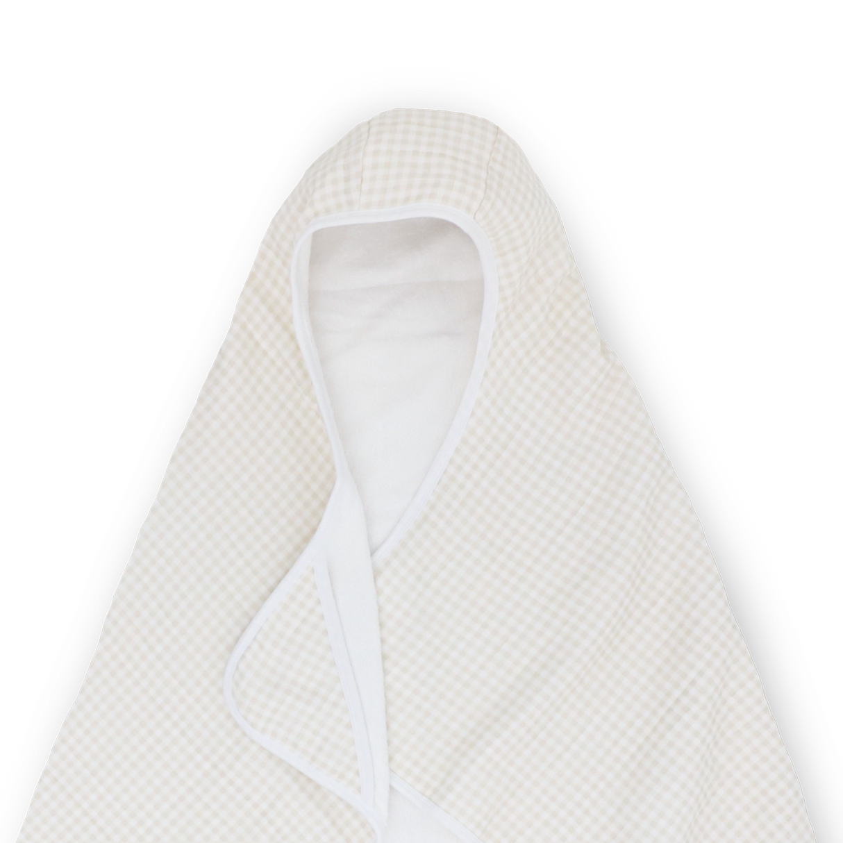 Toddler Hooded Towel - Tan Gingham - HoneyBug