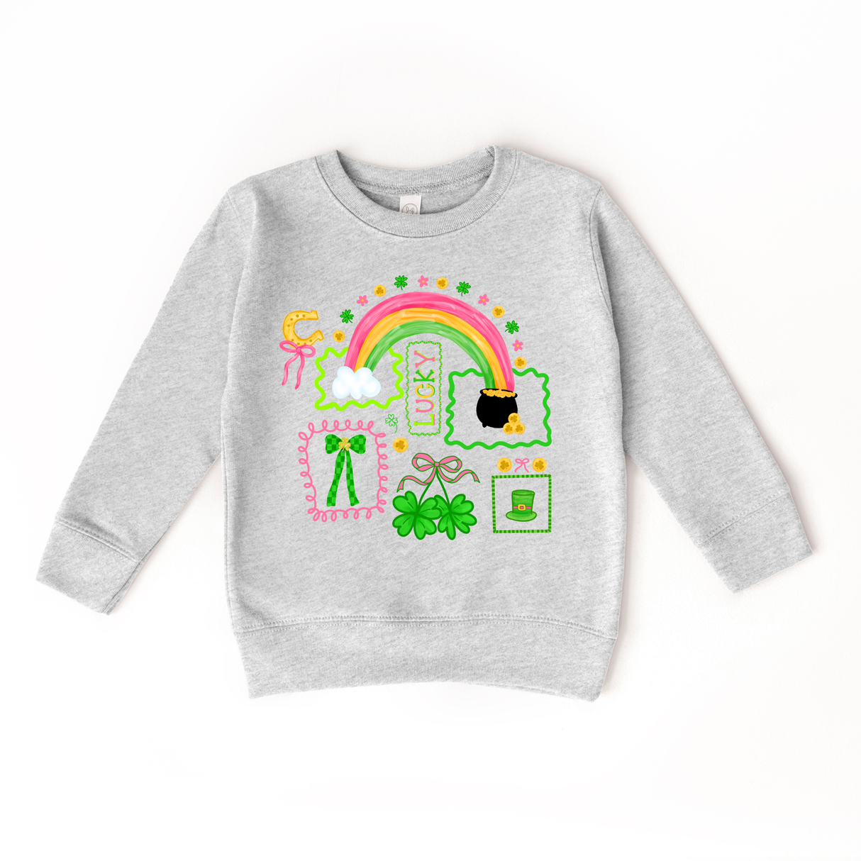 Lucky Doodles Rainbow Pot of Gold Sweatshirt