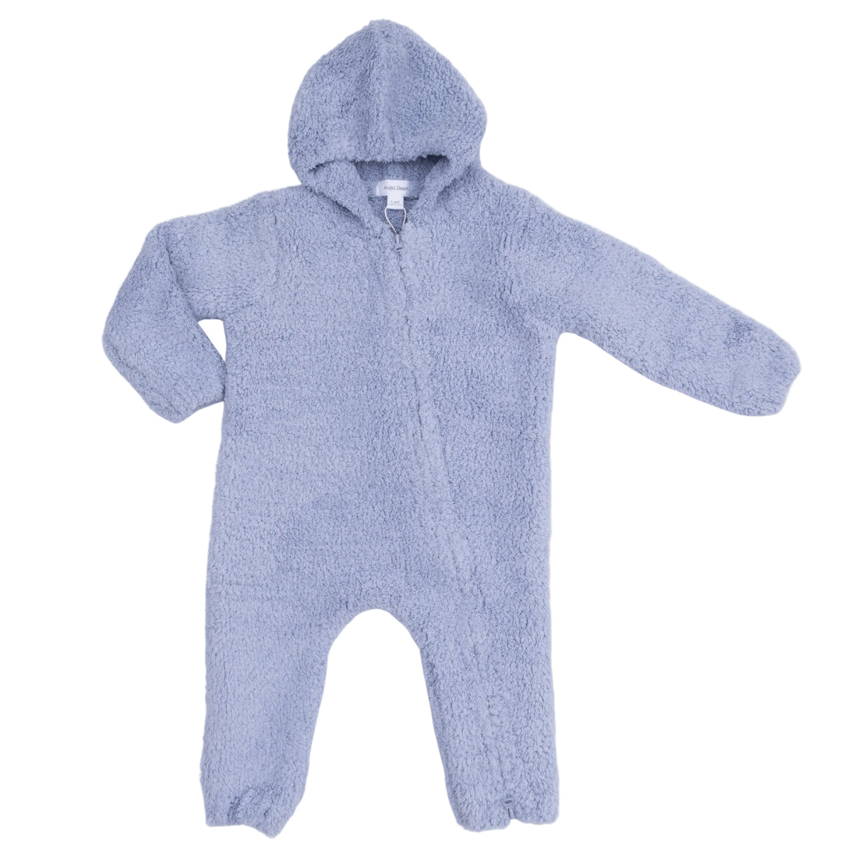 Chenille - Dusty Blue Hooded Romper
