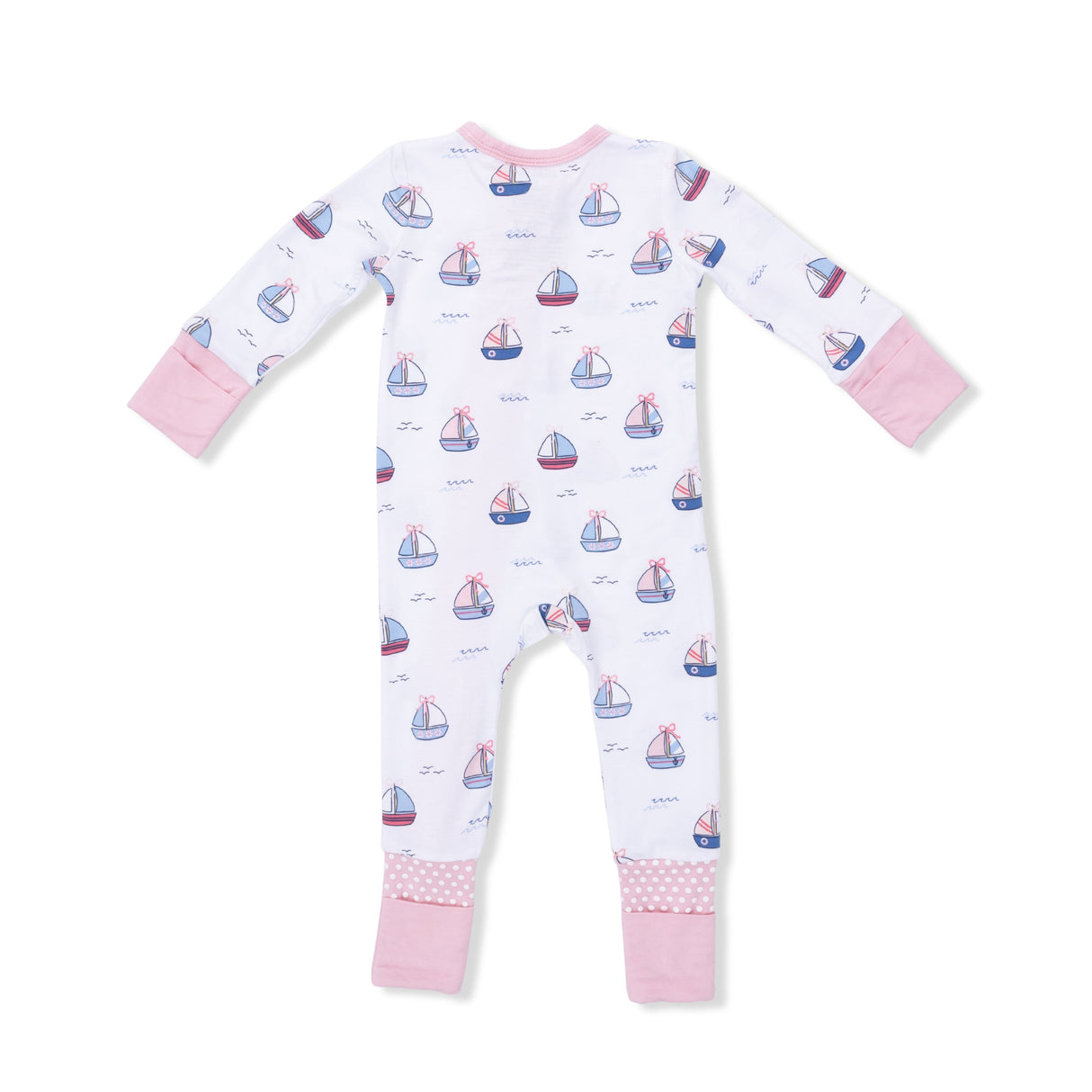 Bubbly Sailboats Pink - Convertible Romper