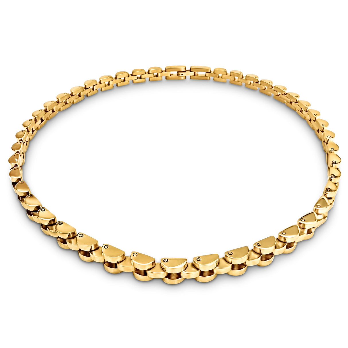 Onyx Watch Band Choker Necklace - HoneyBug