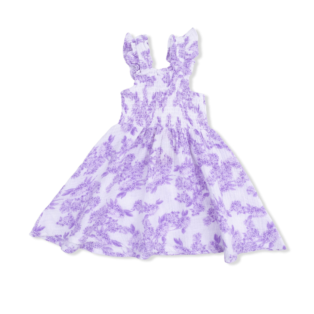 Lilac Floral - Smocked Sundress with Bloomer