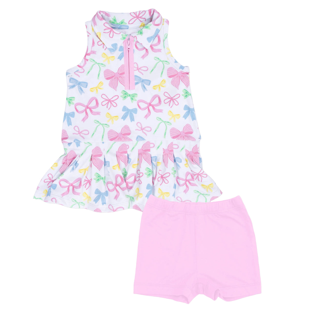 Sweet Bows - Polo Tennis Dress with Cartwheel Short