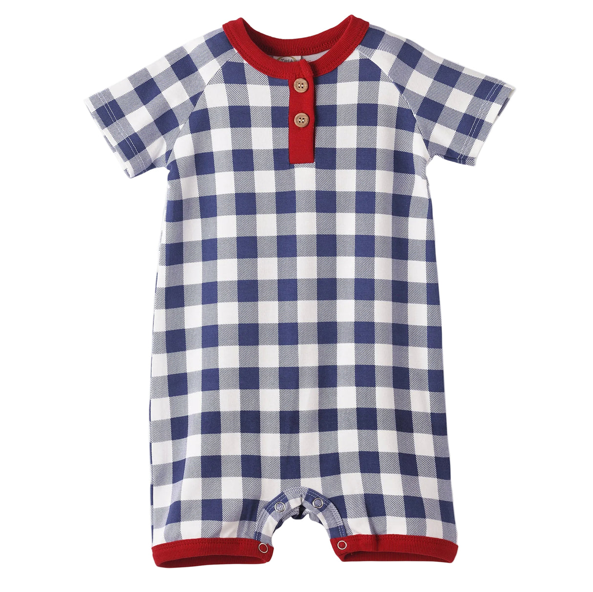 Picnic Plaid Bamboo Shorty Baby Romper
