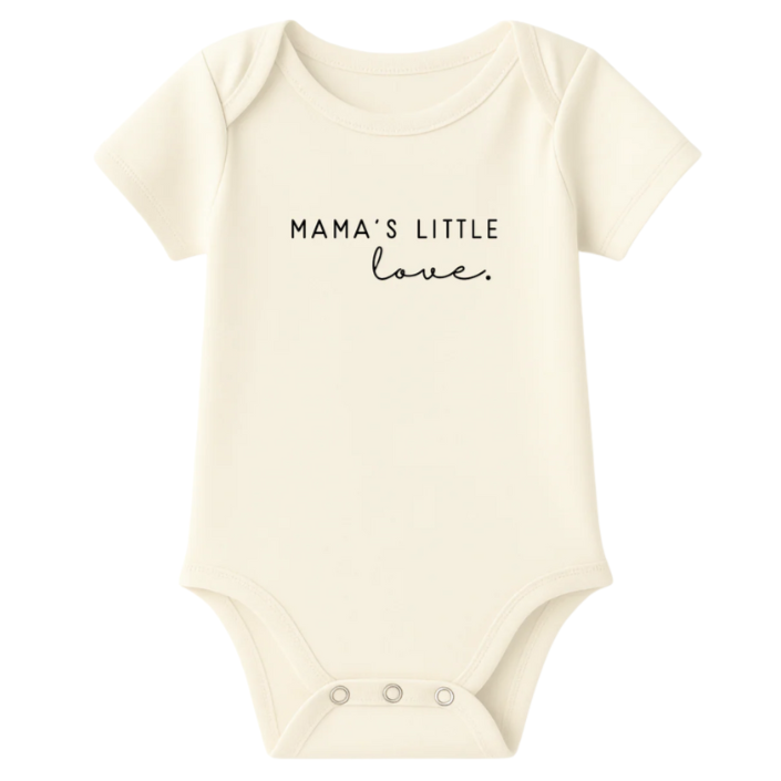 Mama's Little Love Organic Cotton Baby Bodysuit Short Sleeve - HoneyBug