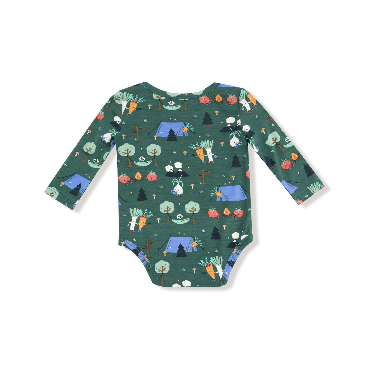 Lap Shoulder Bodysuit - Camping Veggies - HoneyBug