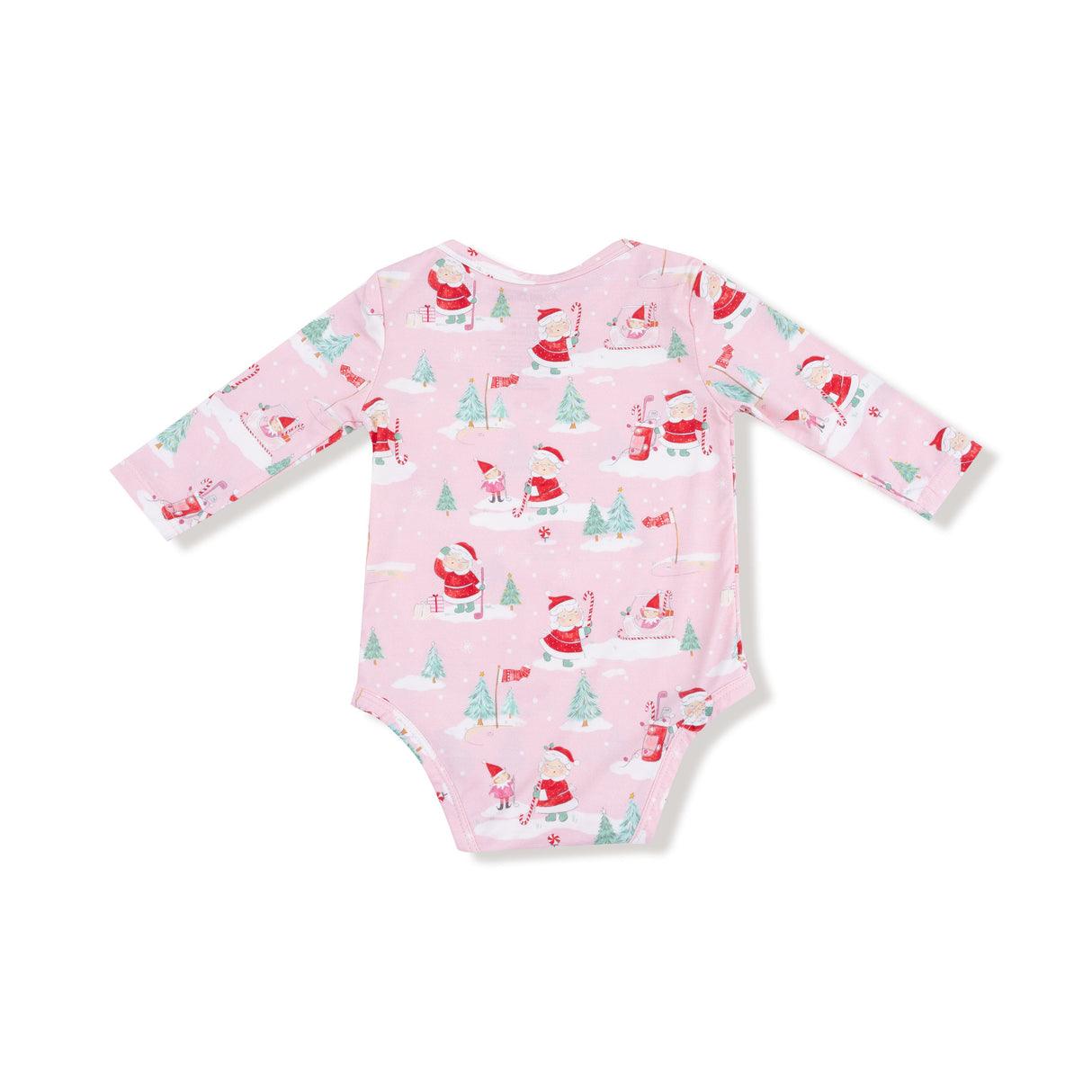 Lap Shoulder Bodysuit - Golfing Mrs. Claus and Elves - HoneyBug