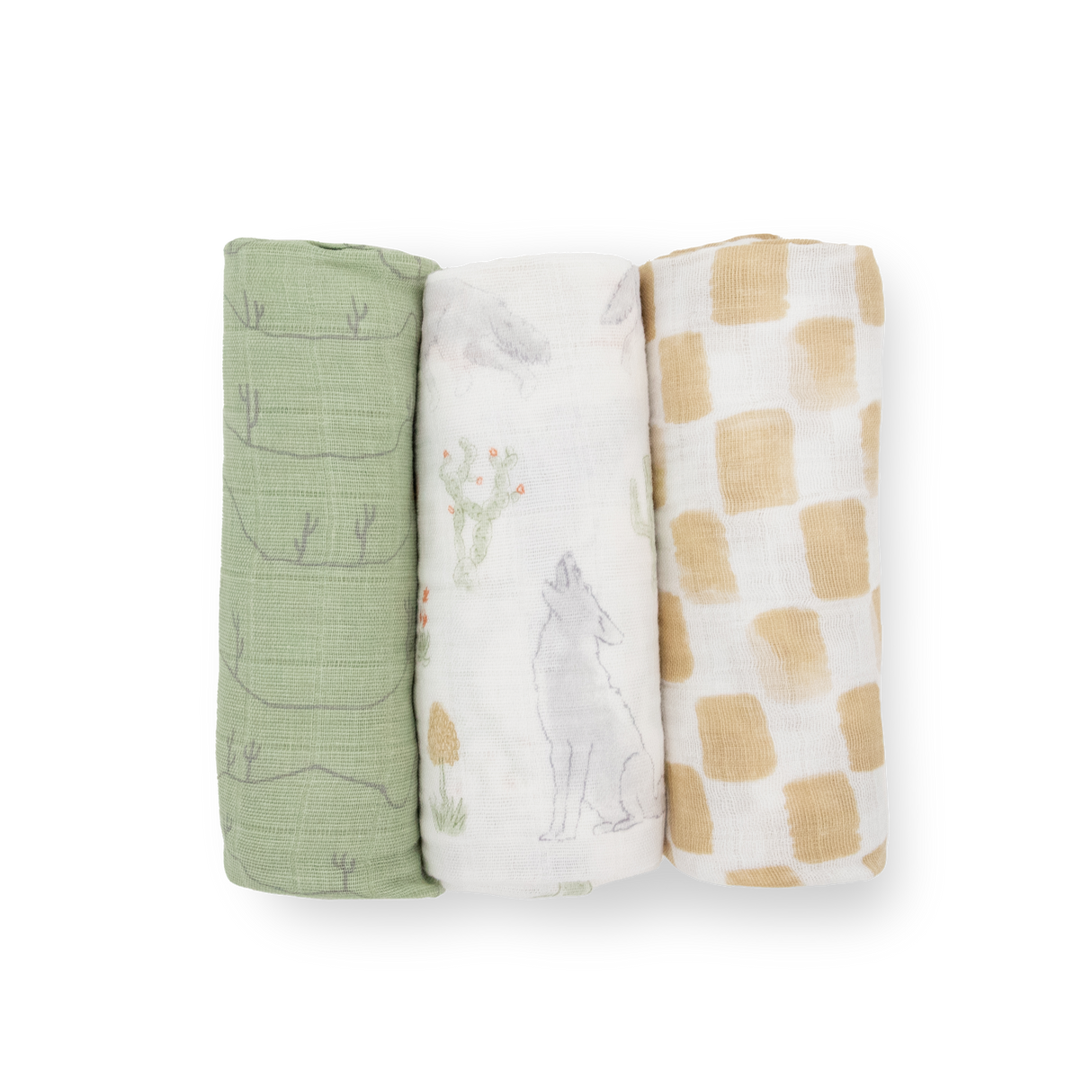 Cotton Muslin Swaddle Blanket 3 Pack - Desert Night - HoneyBug