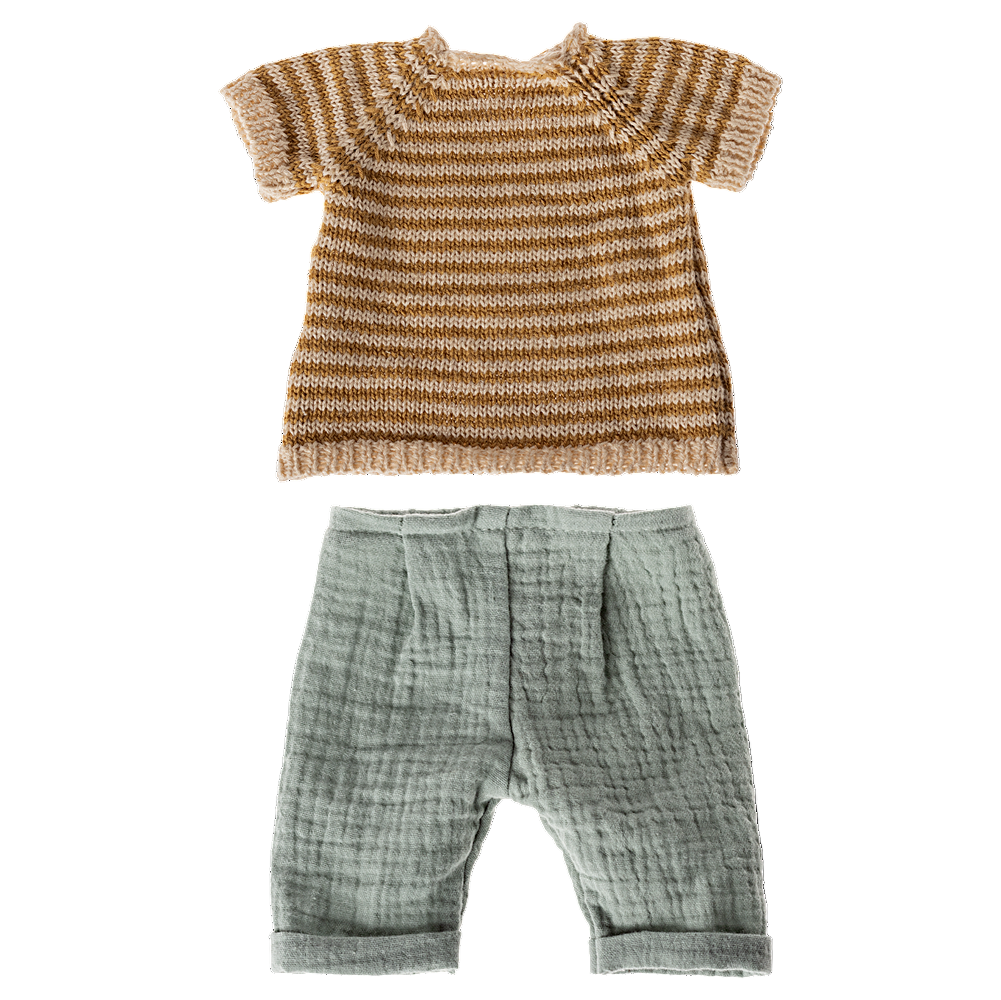 Doll Knitted Shirt & Pants - Size 3 - HoneyBug