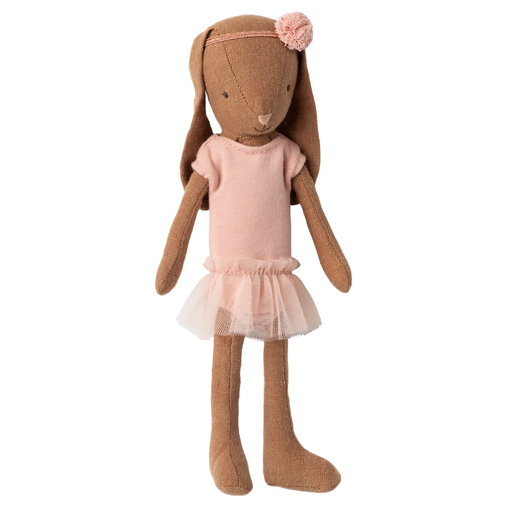 Bunny size 1, Chocolate brown - Ballet suit and skirt rose