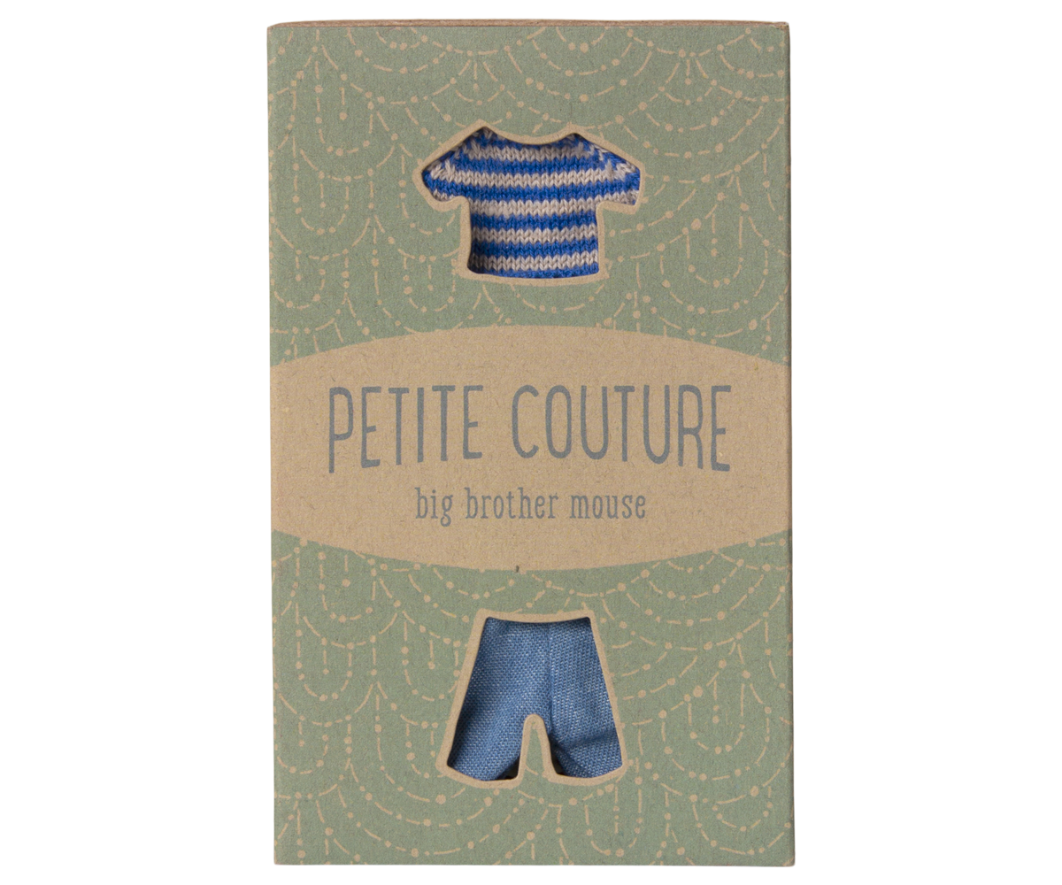 Knitted sweater and pants, Big brother mouse - HoneyBug