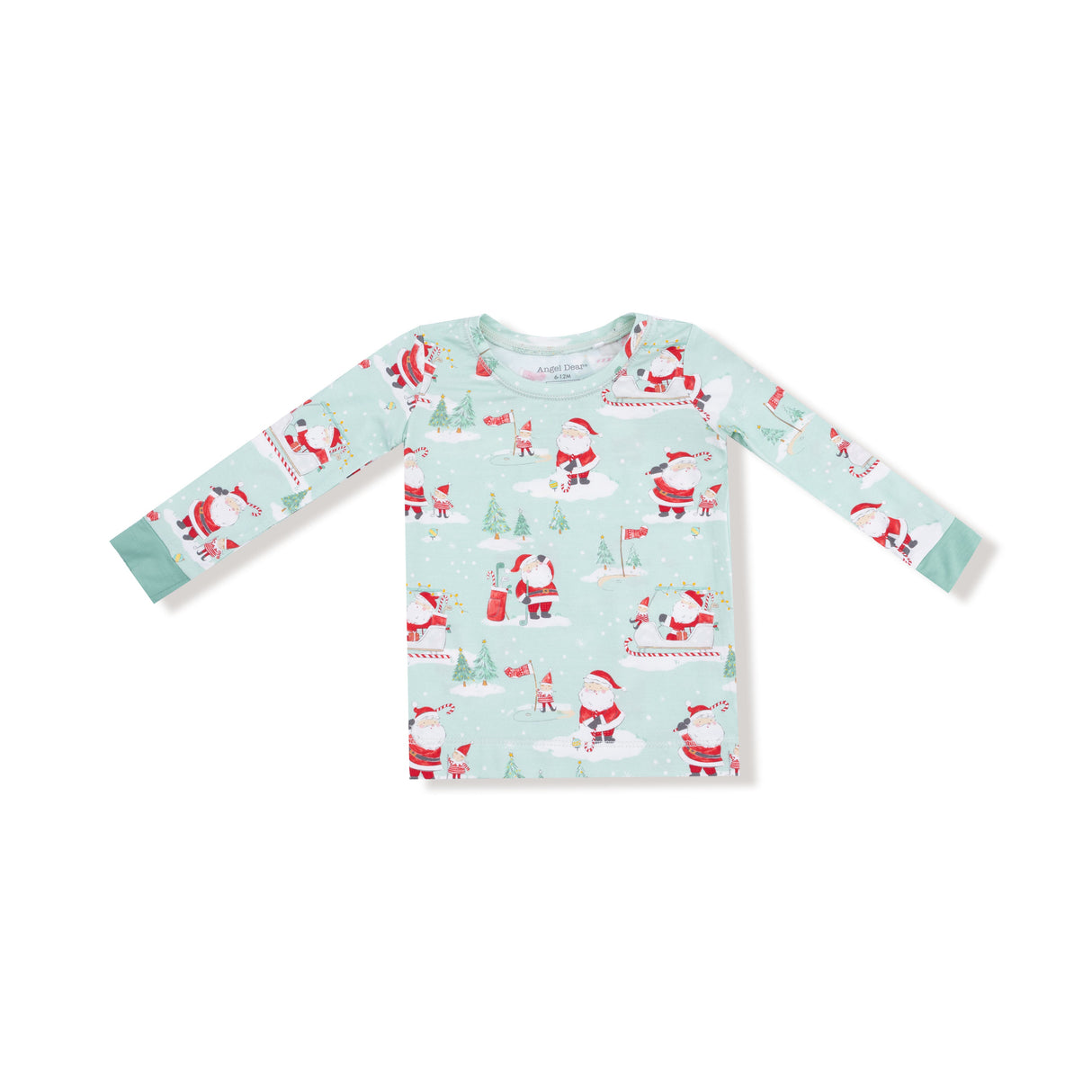 Long Sleeve Loungewear Set - Golfing Santa and Elves - HoneyBug