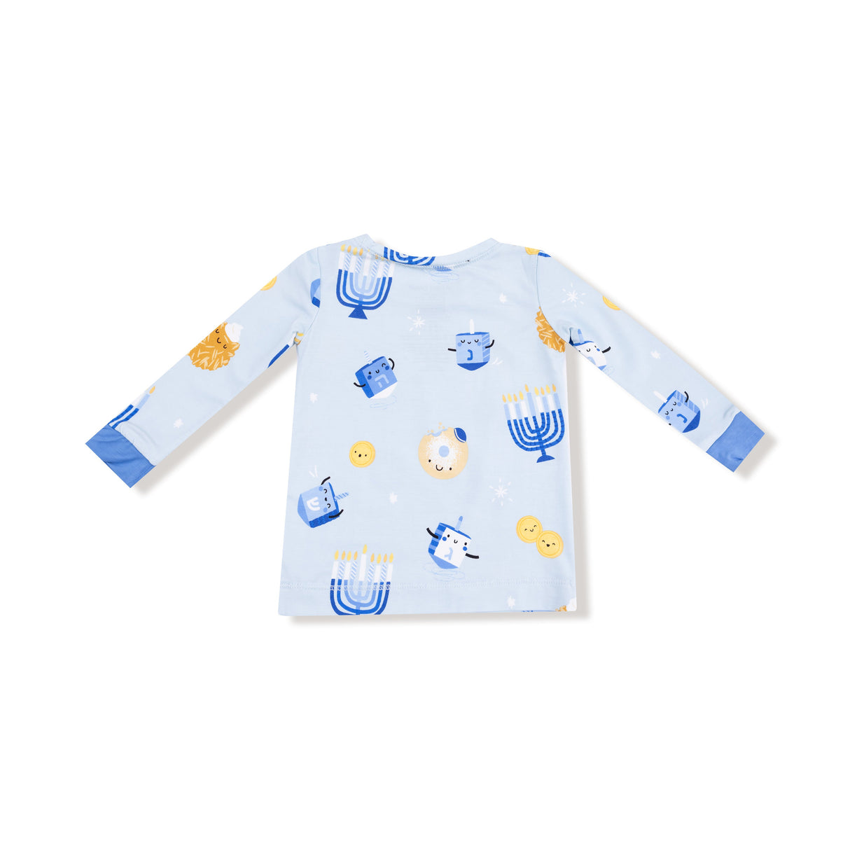 Long Sleeve Loungewear Set - Hanukkah - Blue - HoneyBug