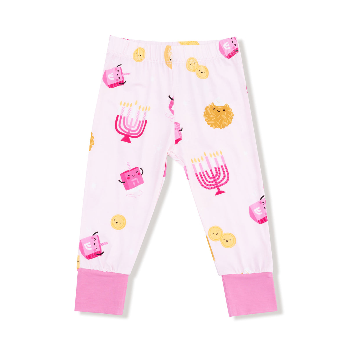 Hanukkah - Pink - Long Sleeve Loungewear Set - HoneyBug