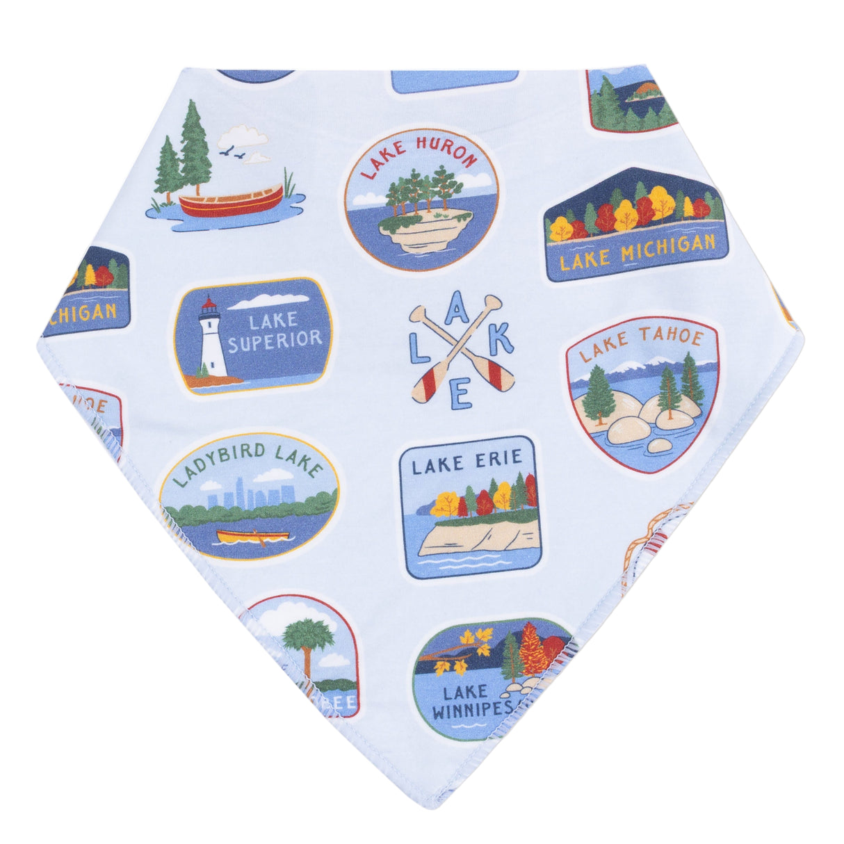Bandana Bib - Lake Stickers - HoneyBug