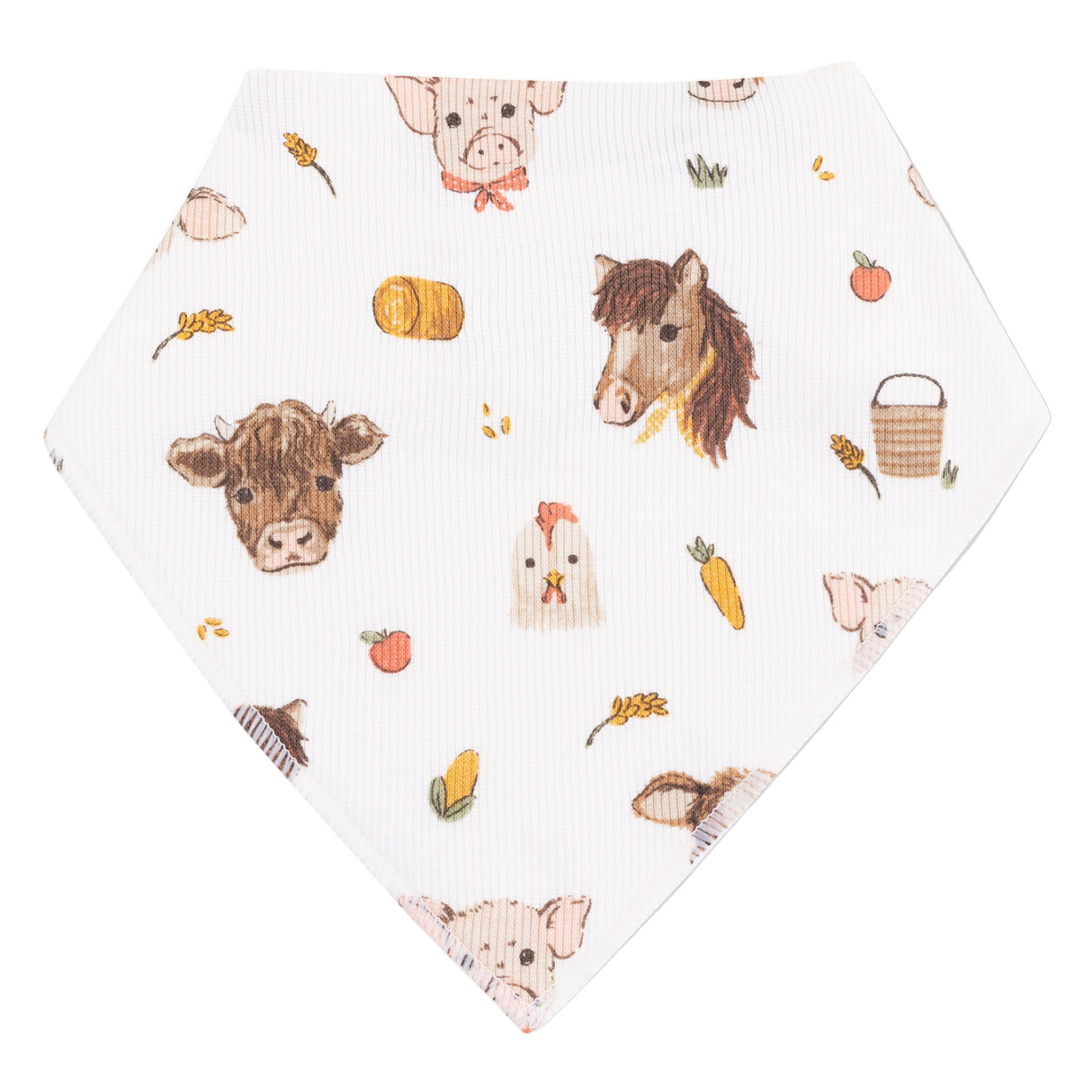 Bandana Bib - Vintage Baby Farm Animals - HoneyBug