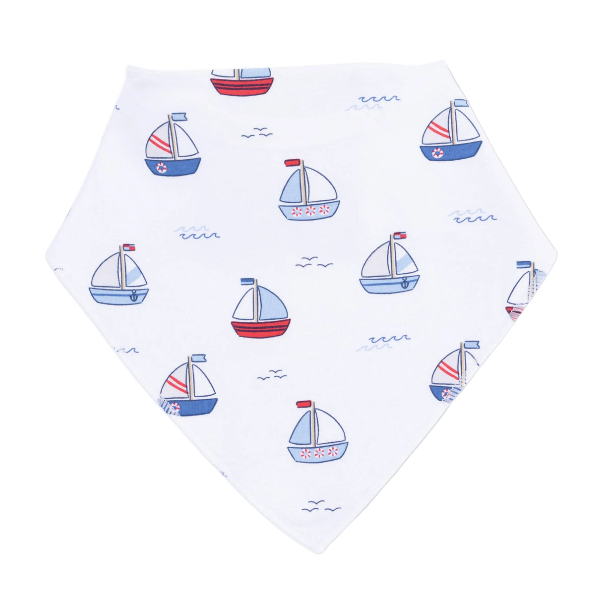 Bubbly Sailboats Blue - Bandana Bib