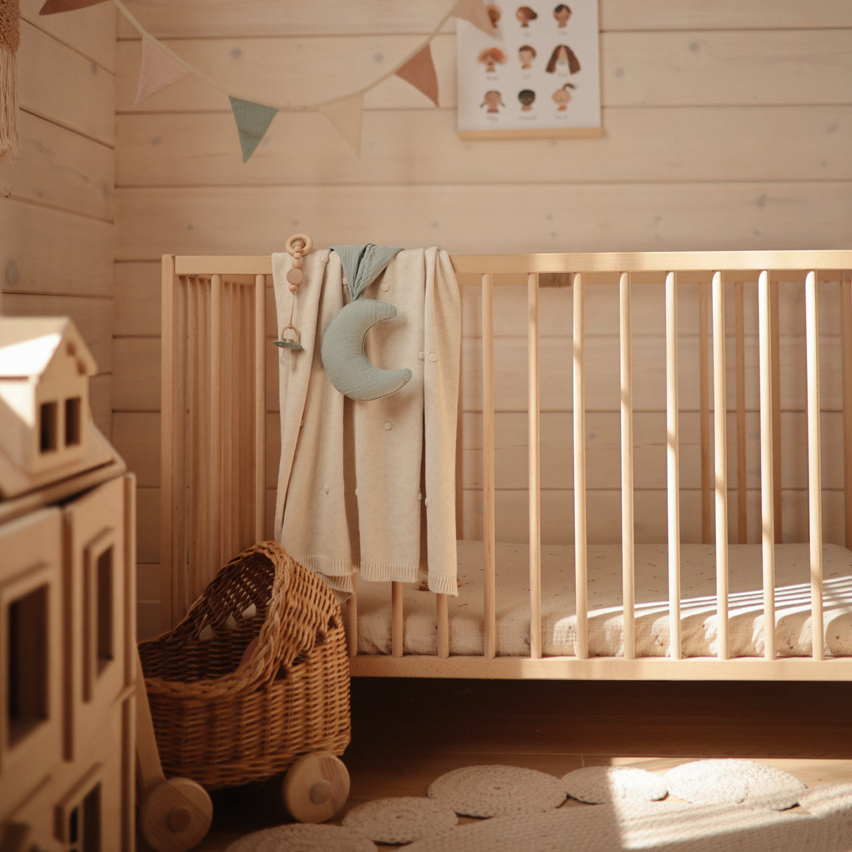 Moon Lovey Blanket - Blush - HoneyBug