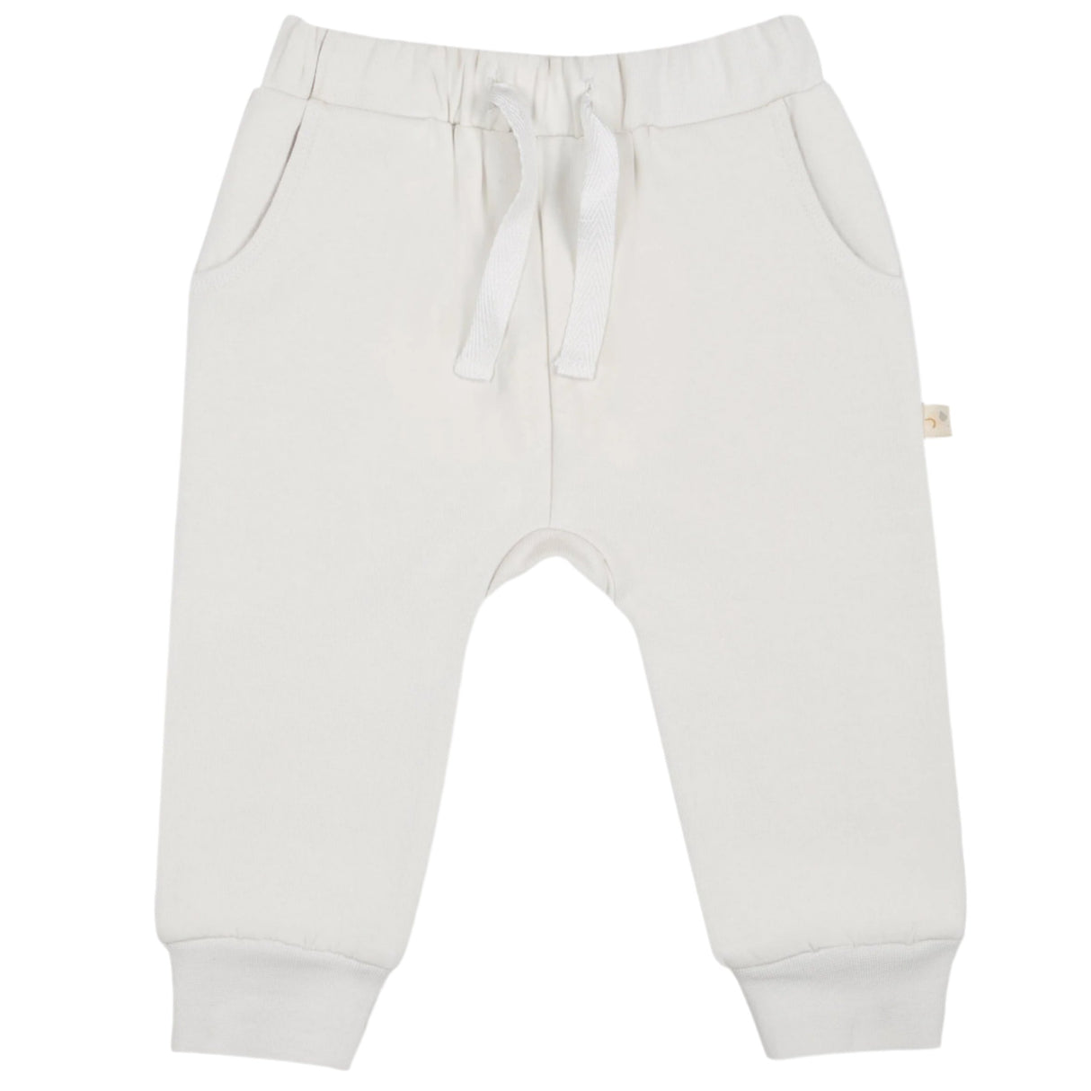 Organic Fleece Jogger Pants - Natural - HoneyBug
