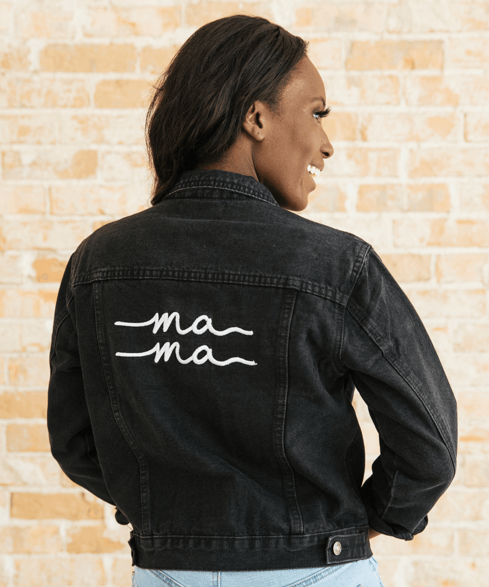 Black Denim Mama Jacket - HoneyBug
