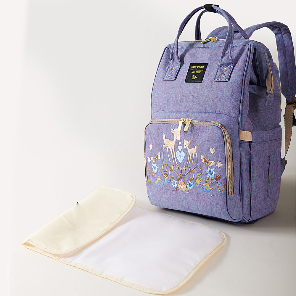 Classic Embroidered Diaper Backpack