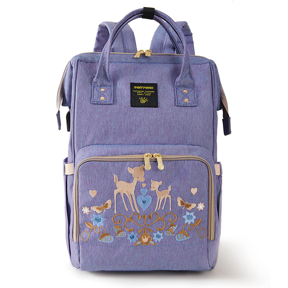 Classic Embroidered Diaper Backpack