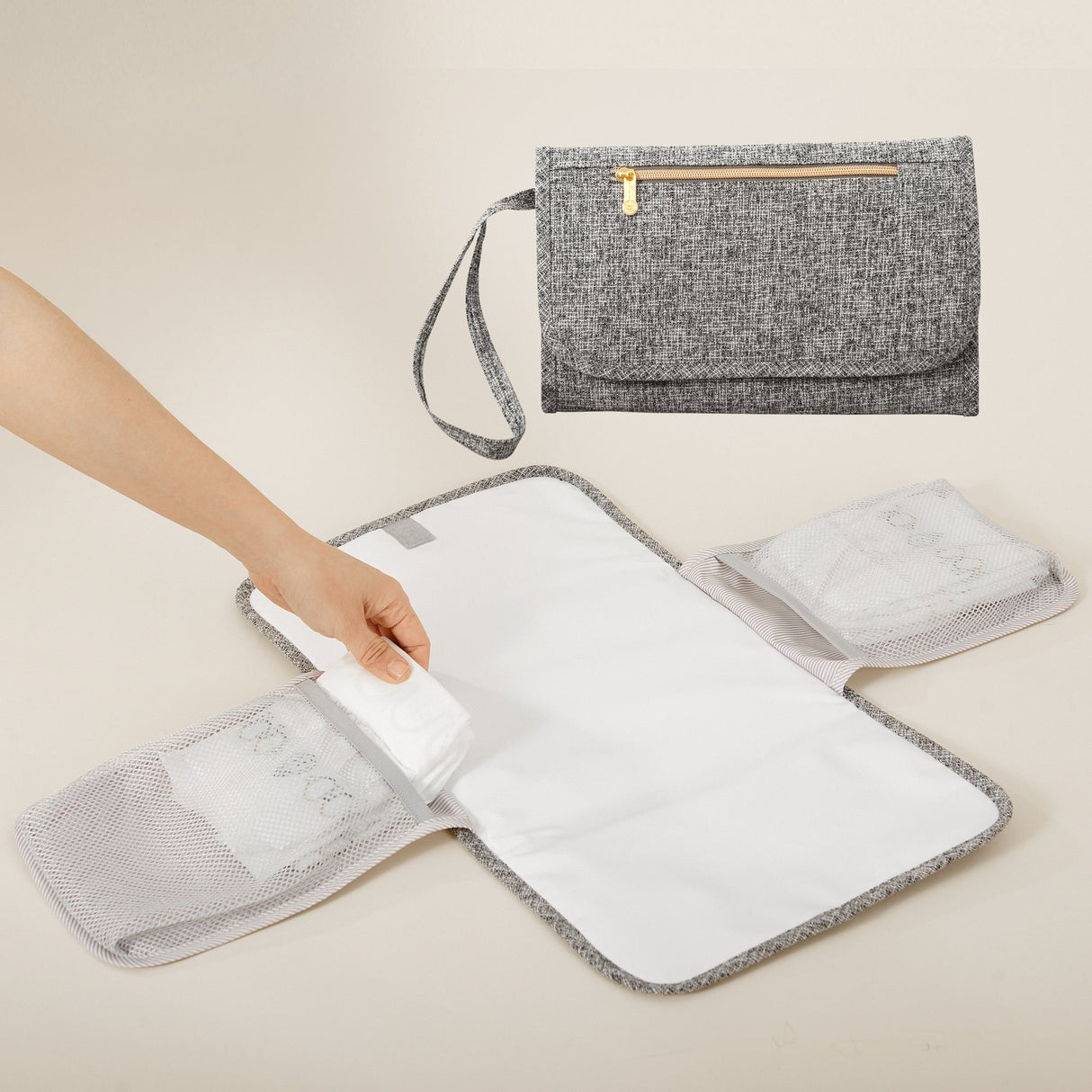 Convertible Tweed Diaper Backpack