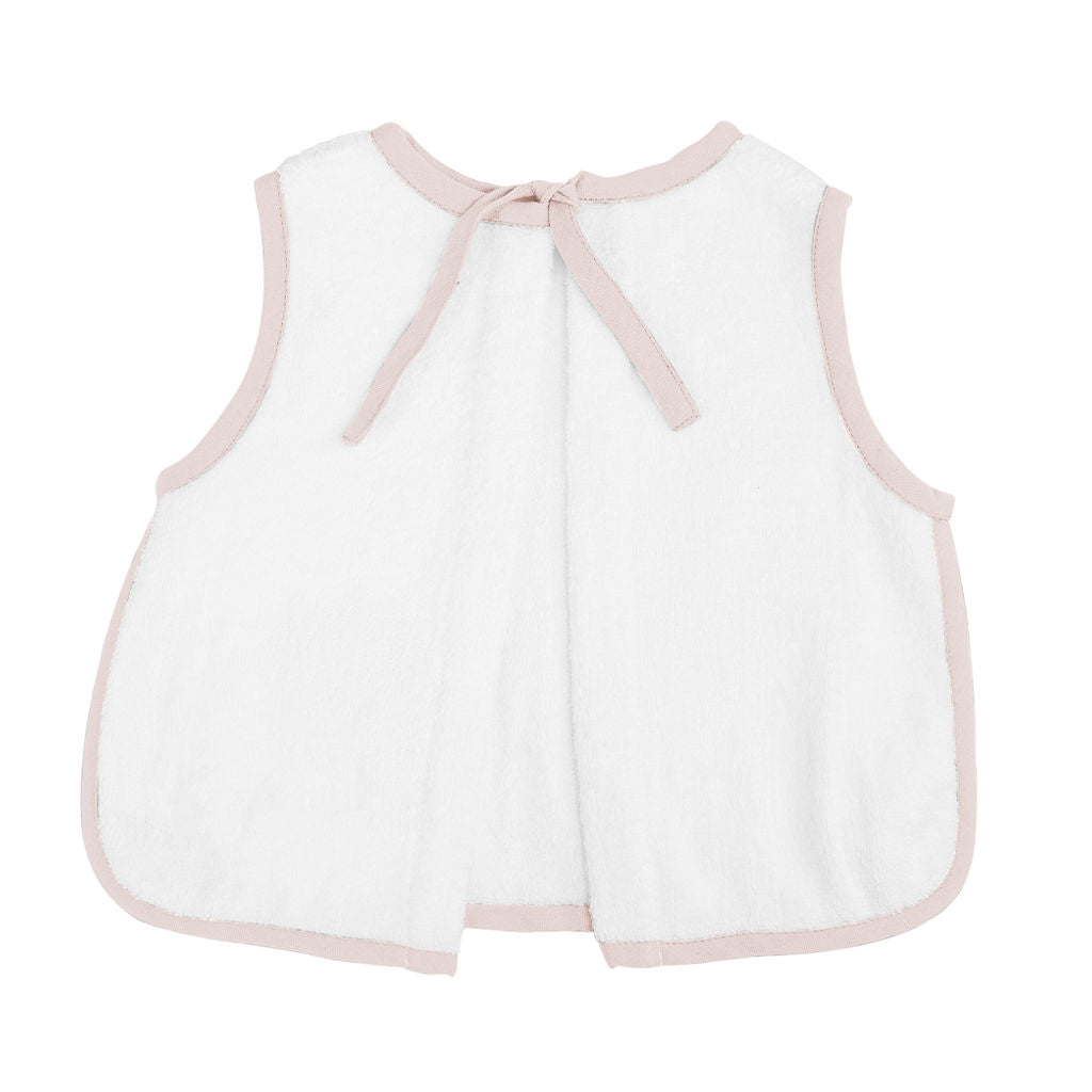 Apron Bib | Blossom Pink Linen - HoneyBug