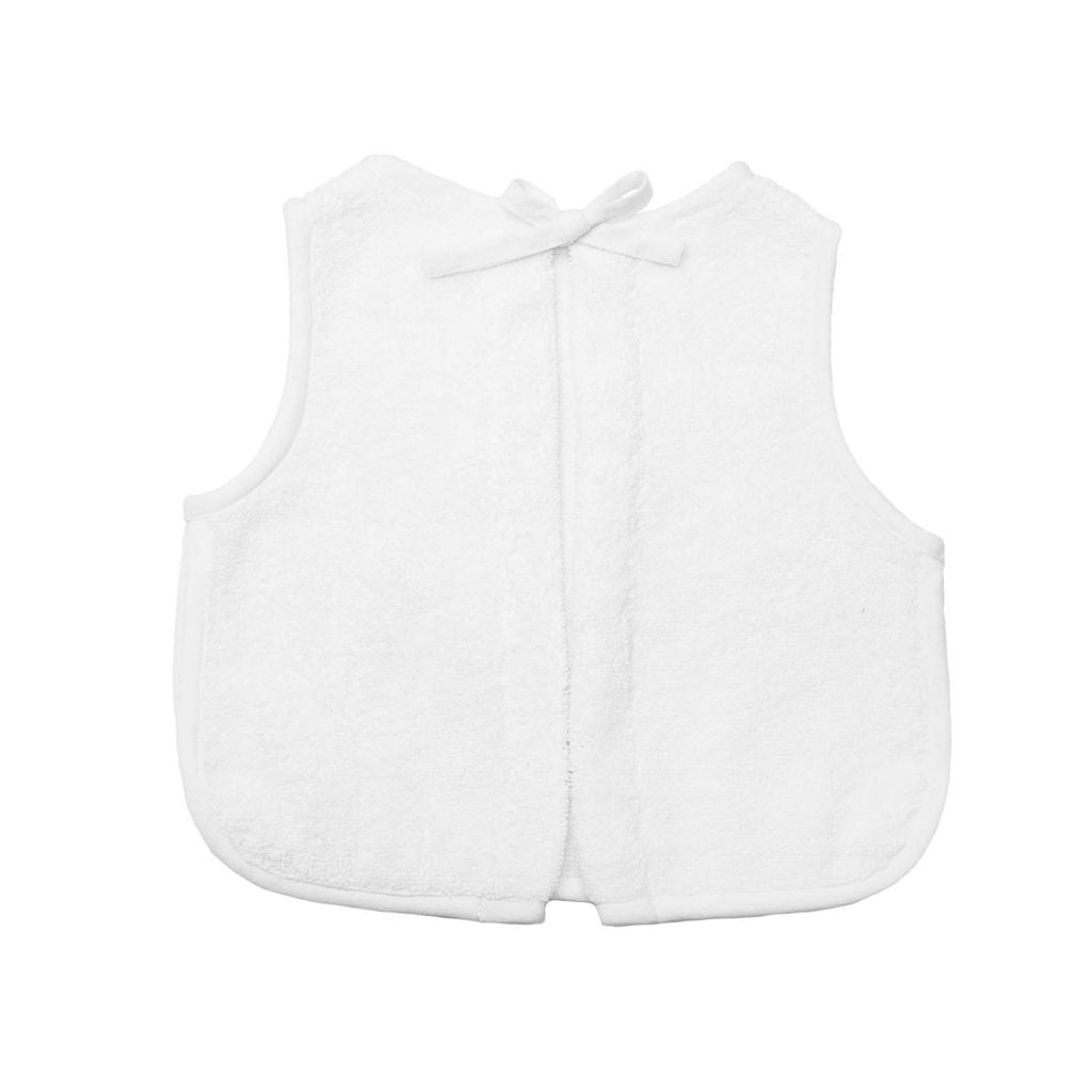 Apron Bib | White Linen - HoneyBug