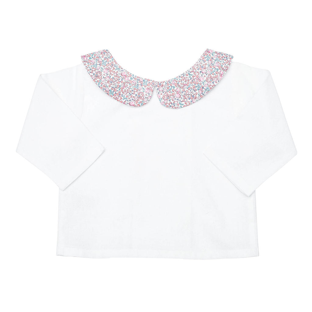 Double button blouse | Liberty 'Eloise' Pink - HoneyBug