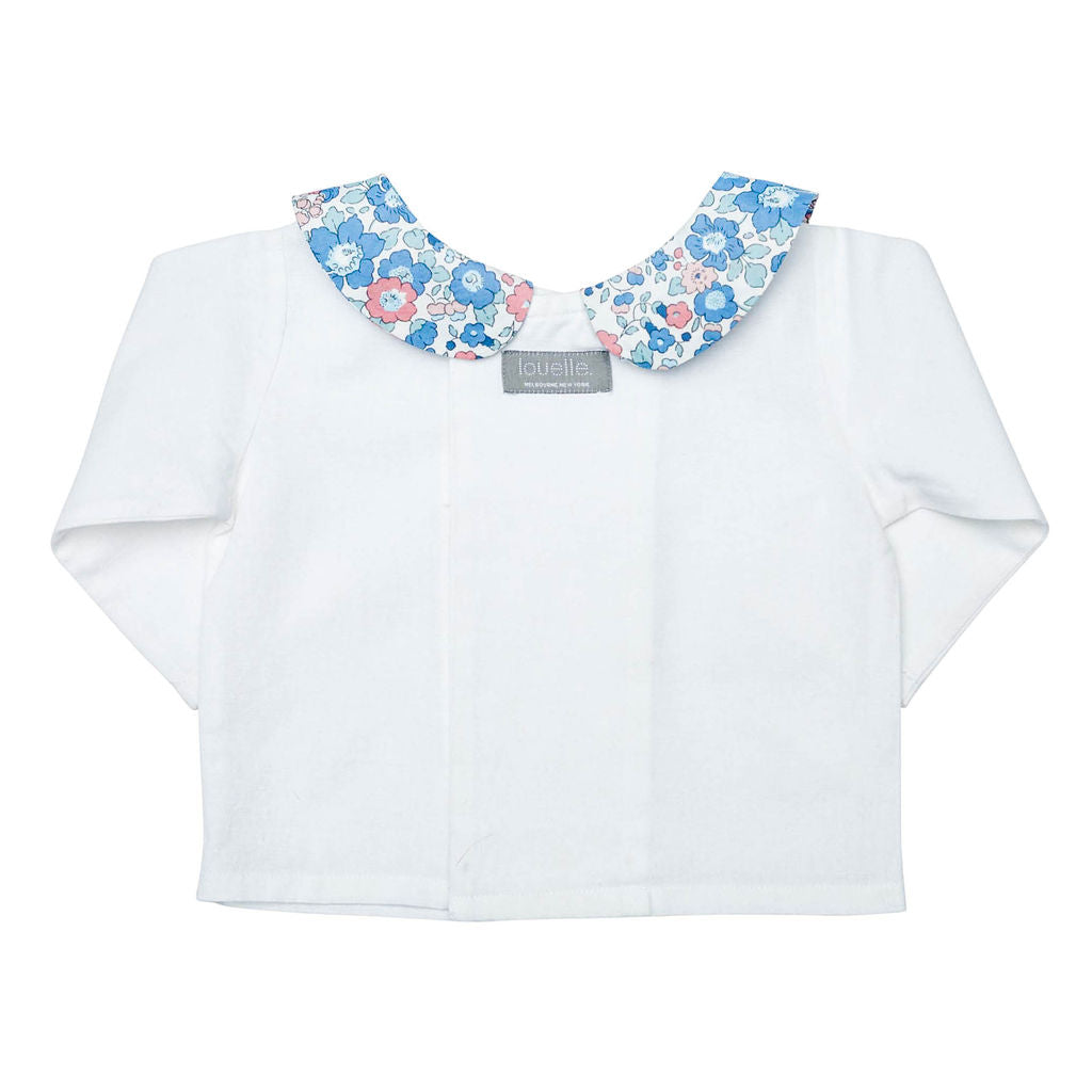 Double button blouse | Liberty 'Betsy' Blue - HoneyBug
