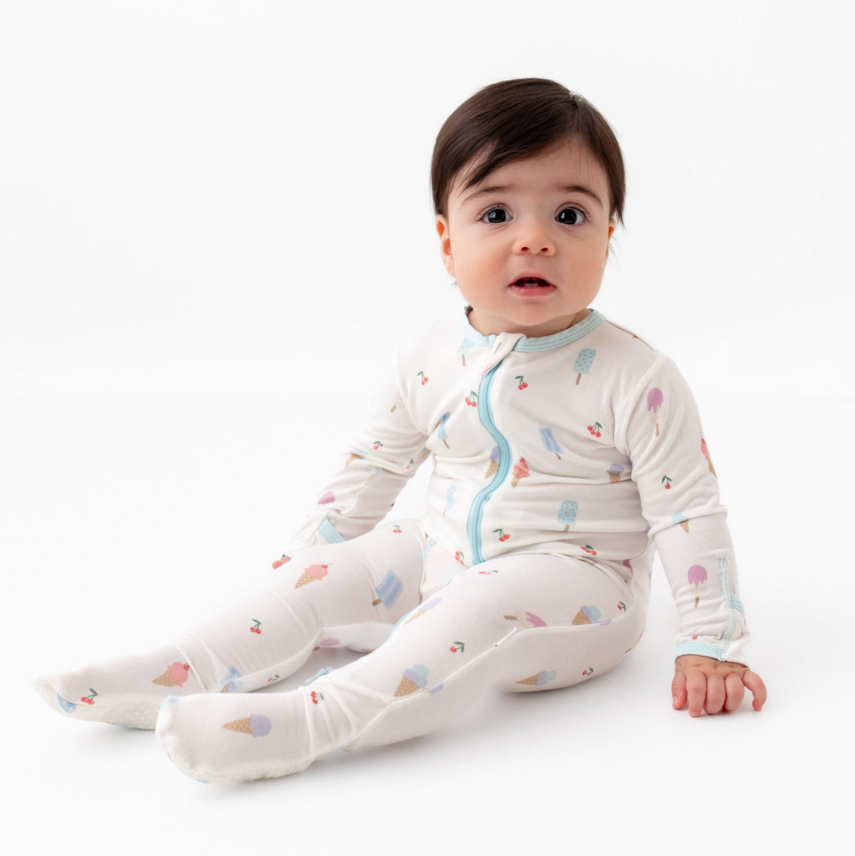 Ice Cream Zippered Footie - HoneyBug