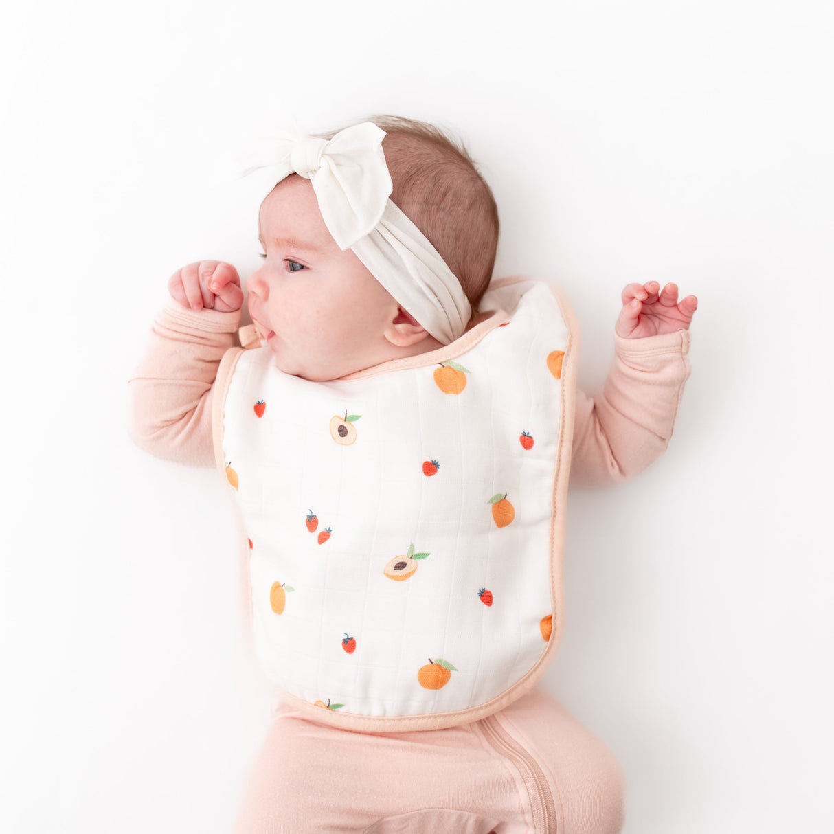 Peach Bib Set - HoneyBug