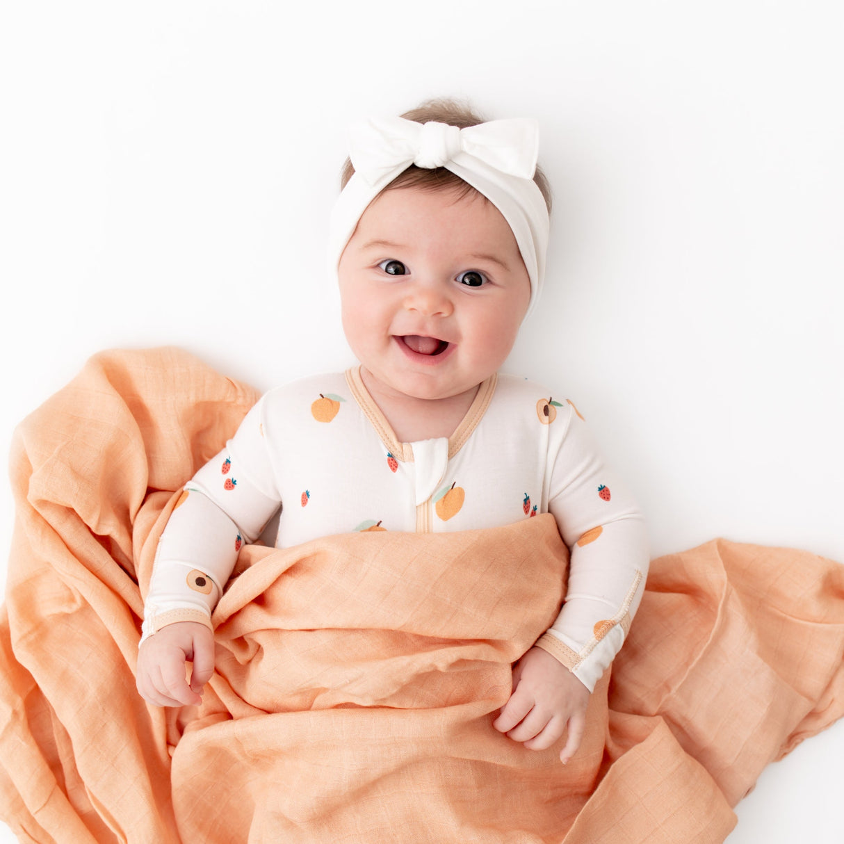 Peach Swaddle Set - HoneyBug