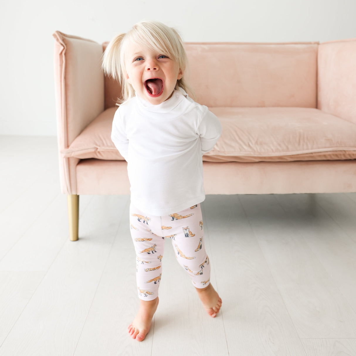 Solid White Turtleneck - HoneyBug