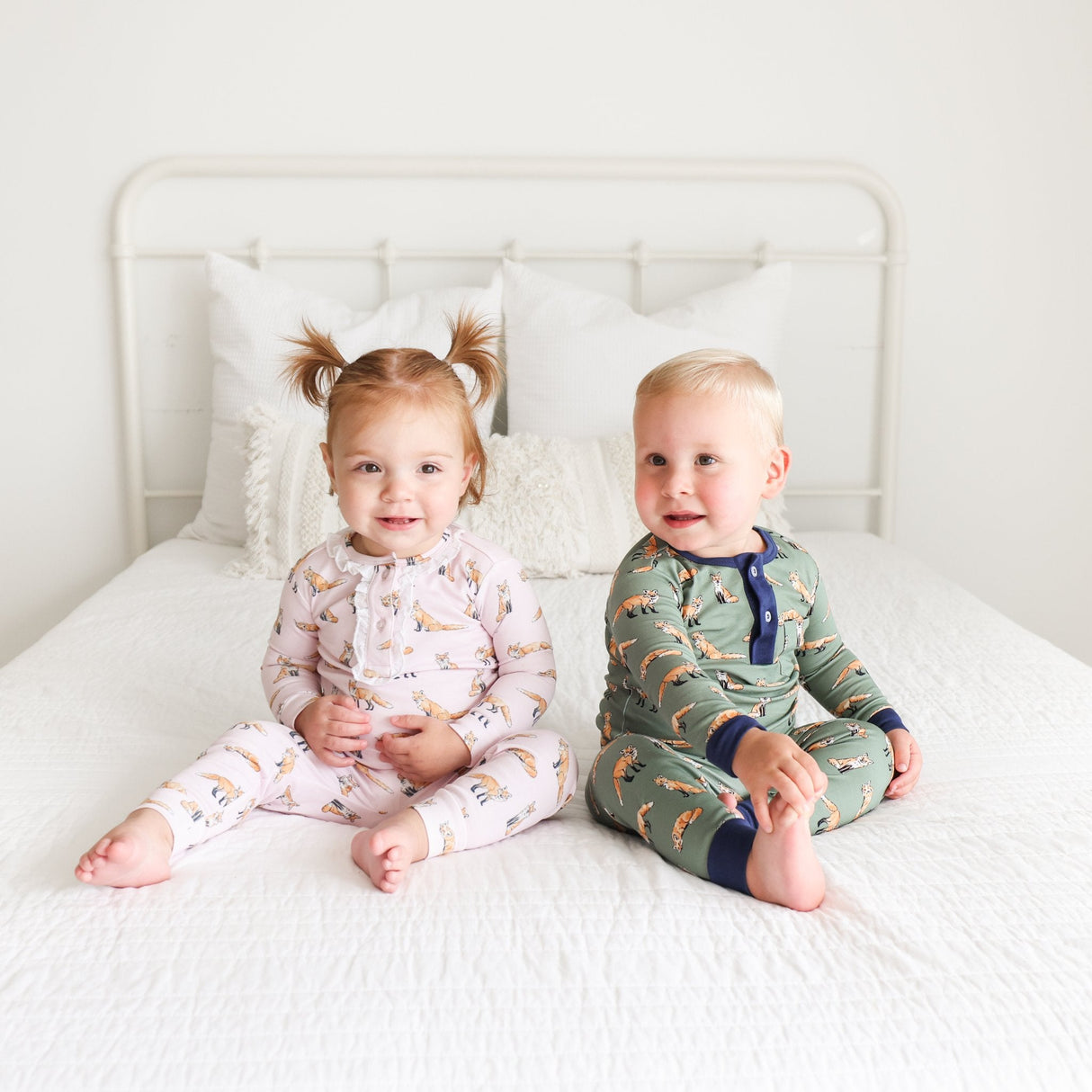 Green Fox 2-Piece Pajama - HoneyBug